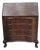 Vintage Chippendale-Style Mahogany Slant Front Secretary Desk With Claw Feet and Hidden Compartments For Sale