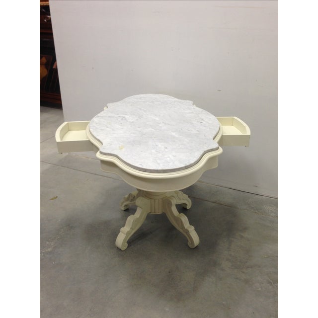 Late 19th Century Shabby Chic Pedestal Coffee or Side Table For Sale - Image 5 of 7