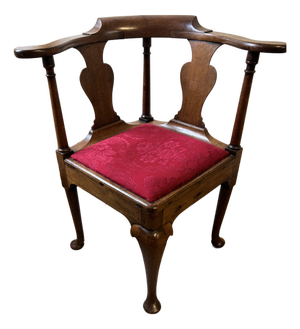 Queen Anne Walnut Corner Chair, Circa 1740.