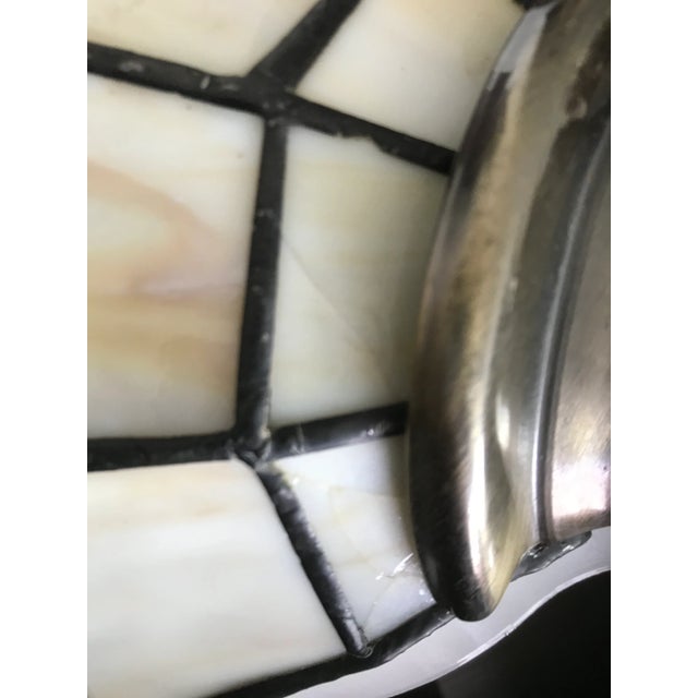 Vintage Floral Multicolor Stained Glass Wall Sconce For Sale - Image 9 of 11