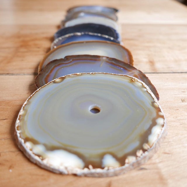 Mid-Century French Stone Coasters, Set of 10 For Sale - Image 3 of 6