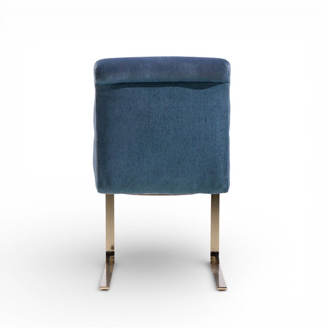 Frank Mariani Lugano Mid Century Brass Cantilever Dining Chairs - Set of 4 For Sale In Chicago - Image 6 of 13