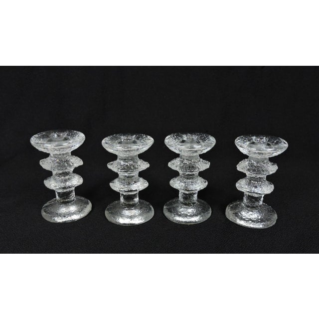 1970s 1970s Iittala Festivo Glass Candlesticks by Timo Sarpaneva - Set of 8 For Sale - Image 5 of 11