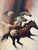 Vintage Expressionist Running Horses Oil Painting in Custom Frame For Sale - Image 4 of 9