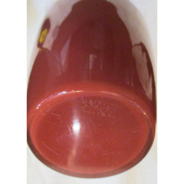 Barovier e Toso 1980s Barovier & Toso Red Vase For Sale - Image 4 of 7