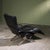 Mid-Century Modern P40 Lounge Chair in Stainless Steel and Black Faux Leather by Osvaldo Borsani for Tecno, Italy, 1950s For Sale - Image 3 of 13