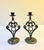 Vintage Metal & Glass Taper Candle Holders - a Pair For Sale - Image 9 of 9
