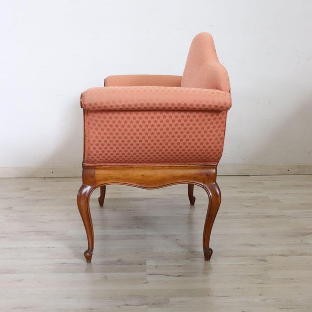 Louis XV Walnut Small Sofa, 1900s For Sale - Image 11 of 18