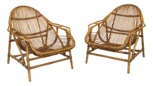 Bamboo Lounge Chairs from Ikea, 1980s, Set of 2
