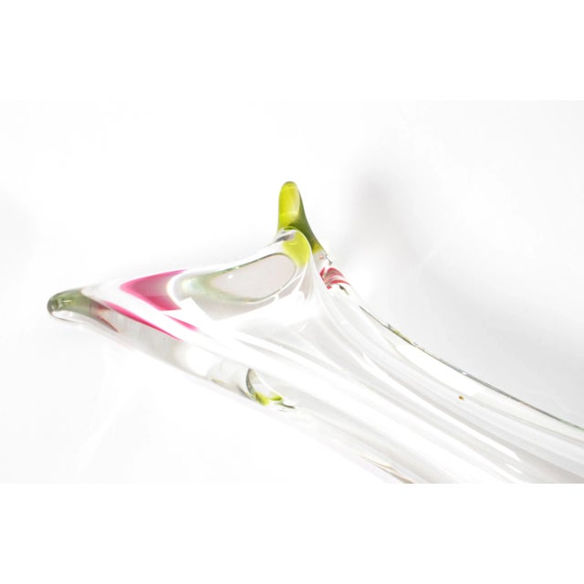 Danish Modern Per Lutken Style Large Blown Art Glass Vase Holmegaard Attributed For Sale - Image 11 of 13