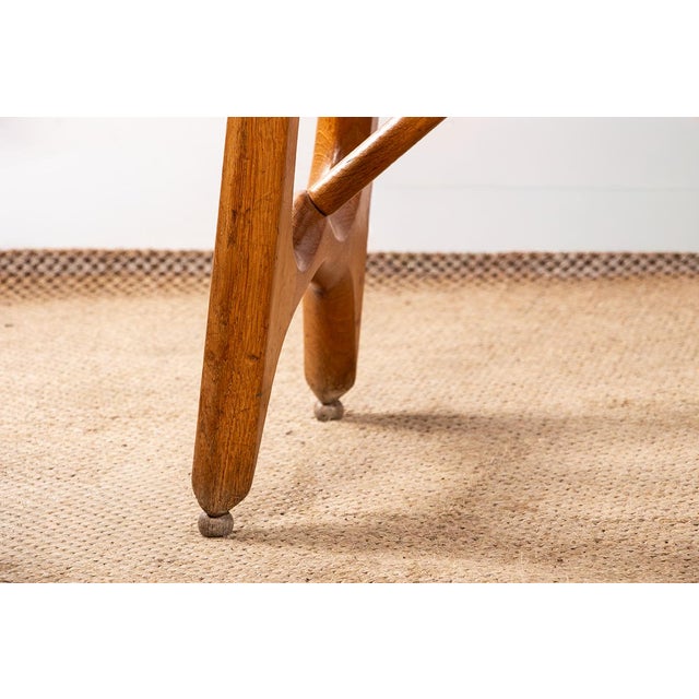 Large Extendable Oak Dining Table by Guillerme and Chambron for Votre Maison, 1960 For Sale - Image 16 of 18