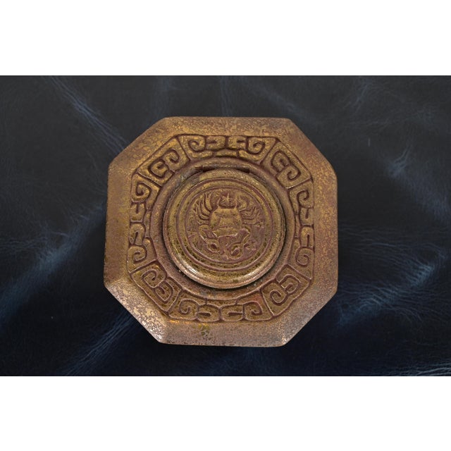Early 20th Century Tiffany Studios New York Zodiac Bronze Inkwell For Sale - Image 5 of 12