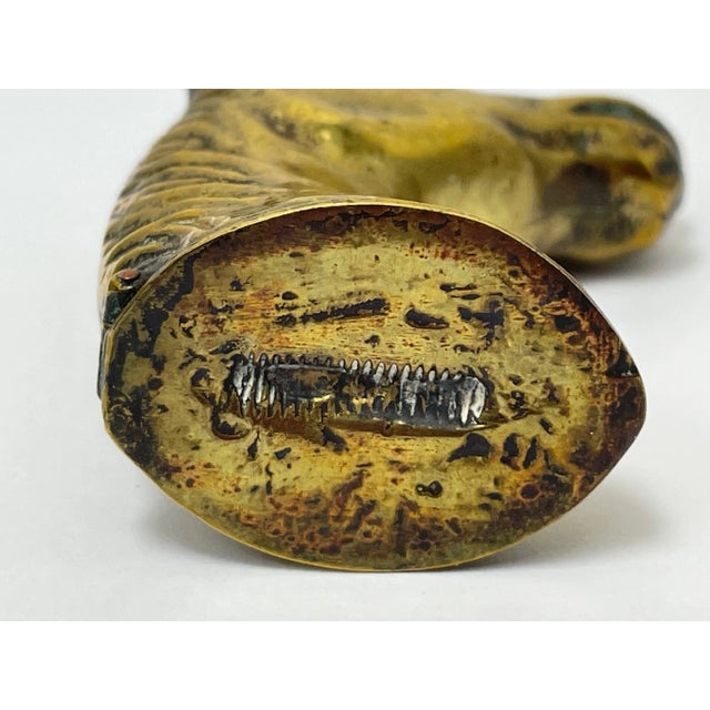 1900s English Edwardian Horse Head Vesta Match Case With Glass Eyes For Sale - Image 10 of 11