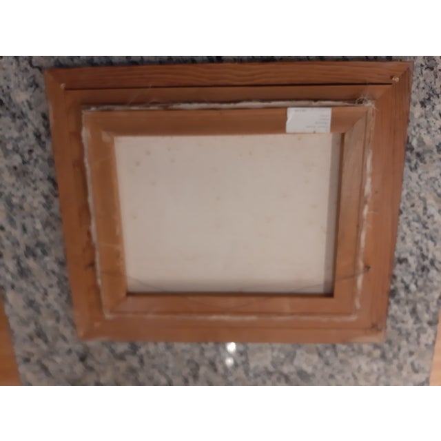1970s Doug Oliver Painting "Seascape" on Canvas 16"x20" Wood Framed Early Work For Sale - Image 13 of 14