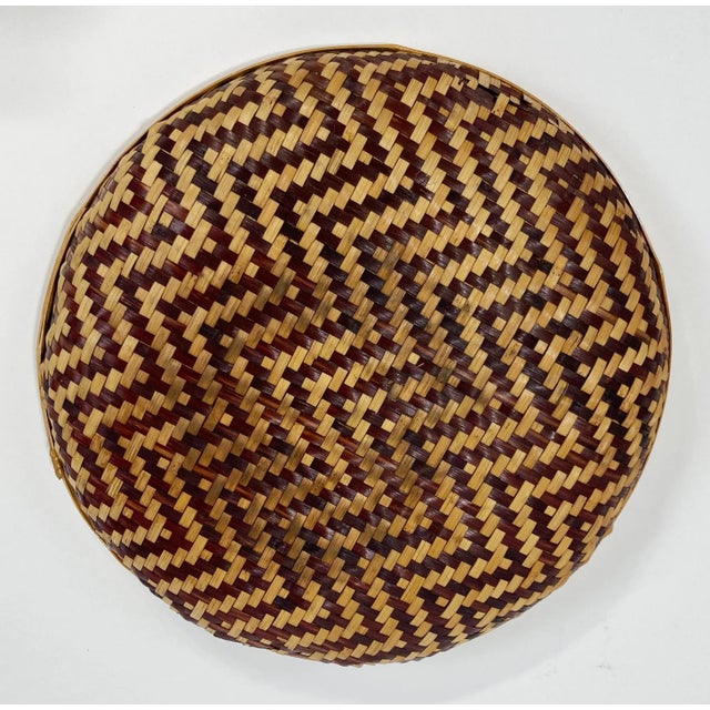 Woven Rattan Basket Tray For Sale - Image 9 of 9