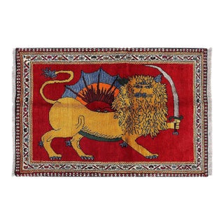 Pasargad DC Animal Pictorial Hand Knotted Area Rug For Sale