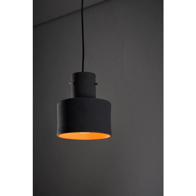 Black Terracotta Plant Light Pendant from Artiforte, Netherlands, 1950s For Sale - Image 6 of 10