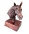 Metal Antique Copper Finish Metal Hand Carved Horse Head Bust Sculpture For Sale - Image 7 of 10