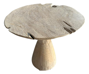 Andrianna Shamaris St. Barts Organic Teak Wood Round Table