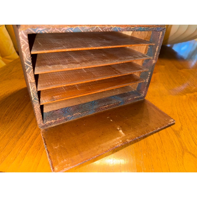 Beautiful Antique Chinese Mahjong Game Set in Stunning Dovetailed Wood, Leather & Brass Case For Sale - Image 12 of 18