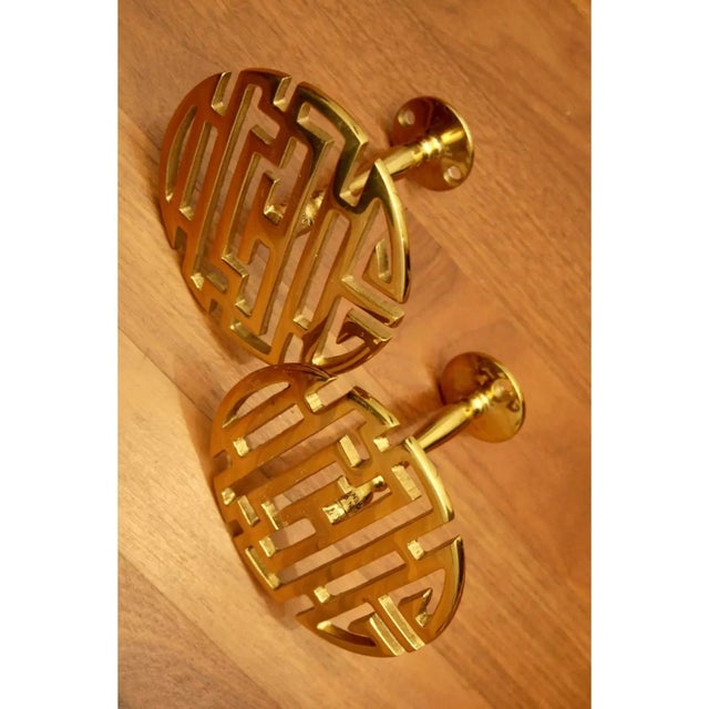 Brass Longevity Drapery Tie Backs, a Pair For Sale - Image 13 of 15
