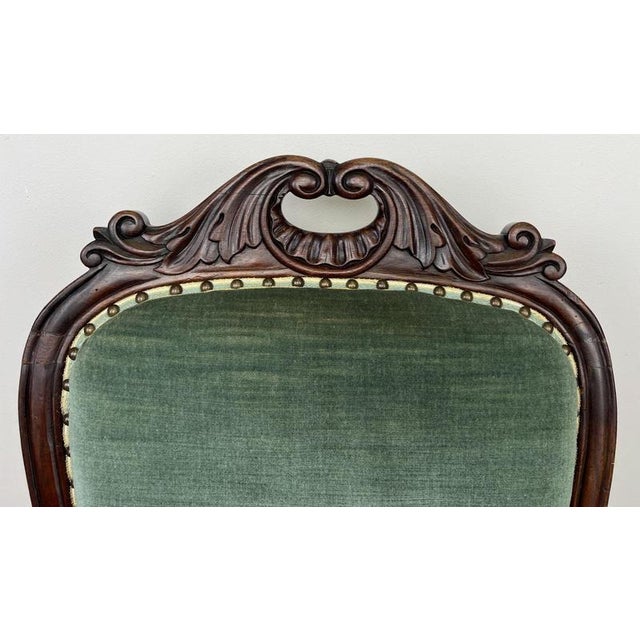 Antique French Style Armchair in Walnut For Sale - Image 3 of 16