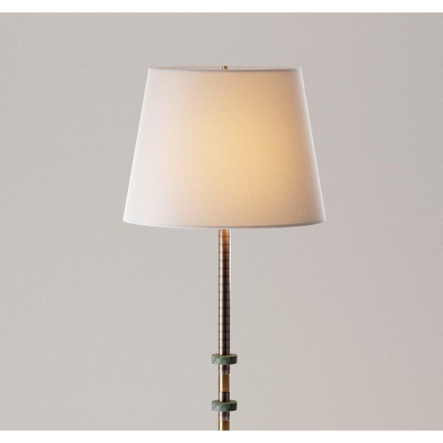 Contemporary Alte Floor Lamp in Brass with Bronze and Fabric by Marine Breynaert For Sale - Image 3 of 6