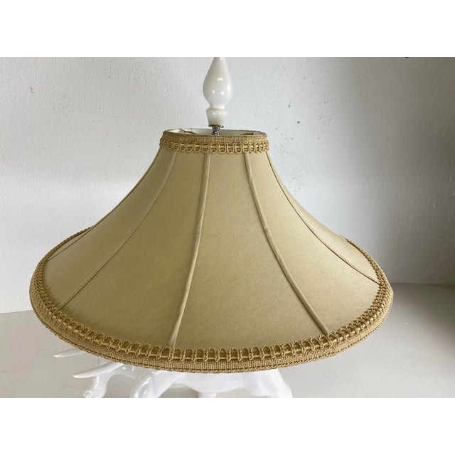 Italian Mid-Century Vintage Oversized Blanc De Chin Italian Elephant Lamp For Sale - Image 3 of 11