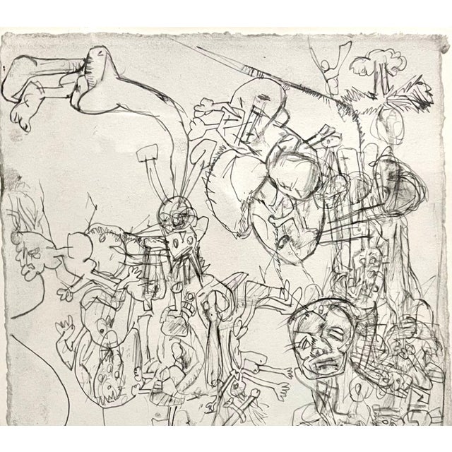 Expressionism Erwin Pfrang, German Neo Expressionist Graphite Drawing Erwin Pfrang Nolan Eckman Gallery NYC, 2001 For Sale - Image 3 of 7