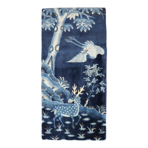 Zabihi Collection Blue Chinese Pictorial Animal Rug