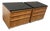 Eucalyptus Wood + Stone Top Nightstands, Pair For Sale