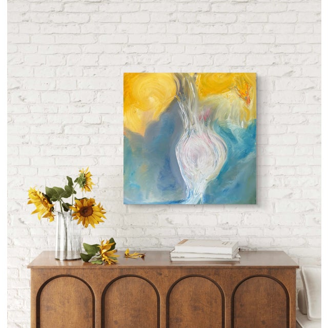 Matthew Izzo Oil Painting on Canvas, Titled Bloom 20” X 20” For Sale - Image 4 of 7