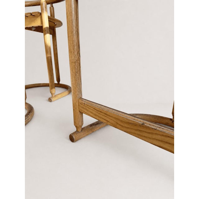 Postmodern Oak Bar Stools by Allmilmö, 1980s, Set of 4 For Sale - Image 9 of 14