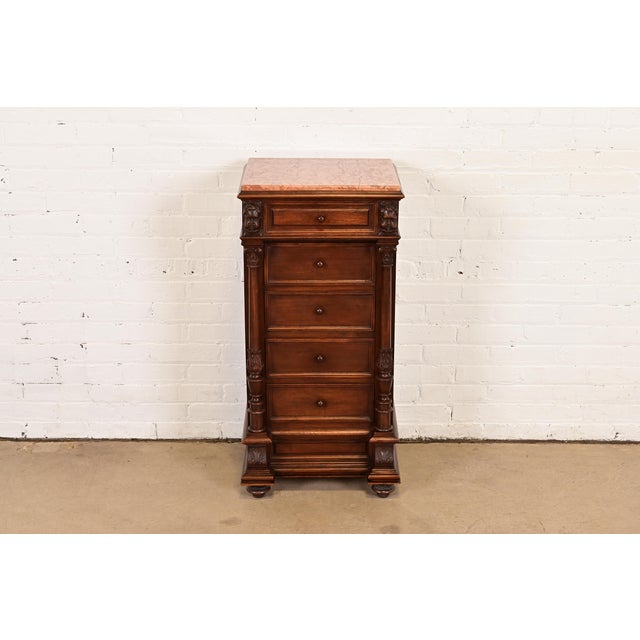 An exceptional antique Italian Renaissance Revival or Baroque chest of drawers or nightstand In the manner of R.J. Horner...