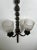 1930s Art Nouveau Two Arms Bronze W Frosted Milk Glass Shades Wall Sconce, a Set of 3 For Sale - Image 4 of 13