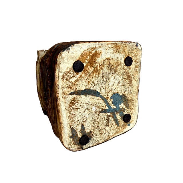 Vintage 1970s Beige Hand Build Coil Mid Century Stoneware Planter/ 70s Huge Art Vessel /Modernist Ceramic Art Studio Pottery For Sale - Image 10 of 10