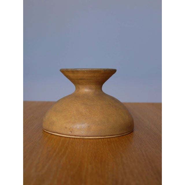 Brown Ceramic Vase by Jan Van Der Vaart, 1961 For Sale - Image 8 of 11