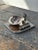 Rare Vintage Art Deco Mounted Natural Clam Shell + Chrome Cigar Tray, Circa 1930s For Sale - Image 10 of 16