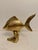 Hollywood Regency 1970s Brass Tropical Fish Sculpture on Stand, Hollywood Regency Style For Sale - Image 3 of 12