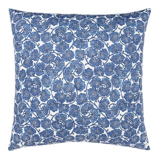 The House Of Scalamandré May Square Pillow In Cobalt For Sale