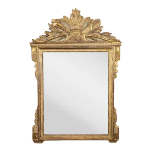 Late 18th Century Louis XIV Period French Carved Giltwood Mirror