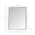 Metal Squiggle Rectangle Champagne Silver Mirror For Sale - Image 7 of 10