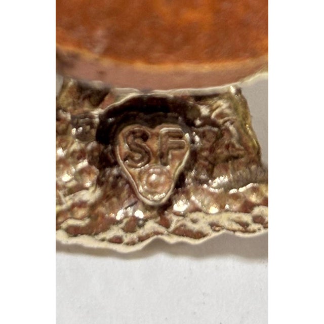 Mid 20th Century Petite Oval Silver Plate Filigree Picture Frames, a Pair For Sale - Image 11 of 12