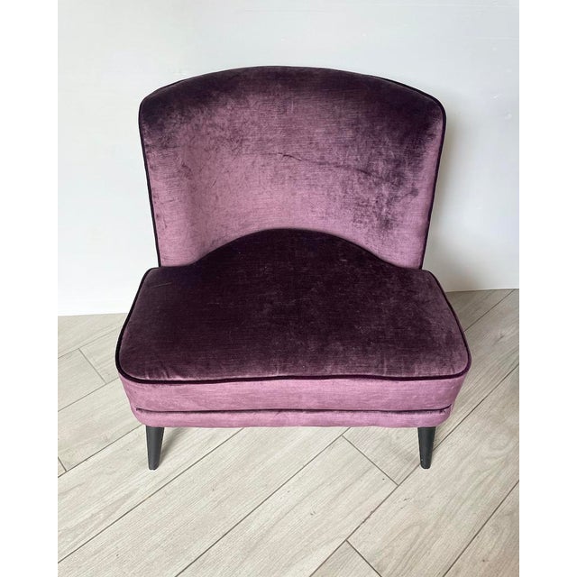 Vintage French-Style Lounge Chairs in Velvet, 1990s, Set of 2 For Sale - Image 10 of 15
