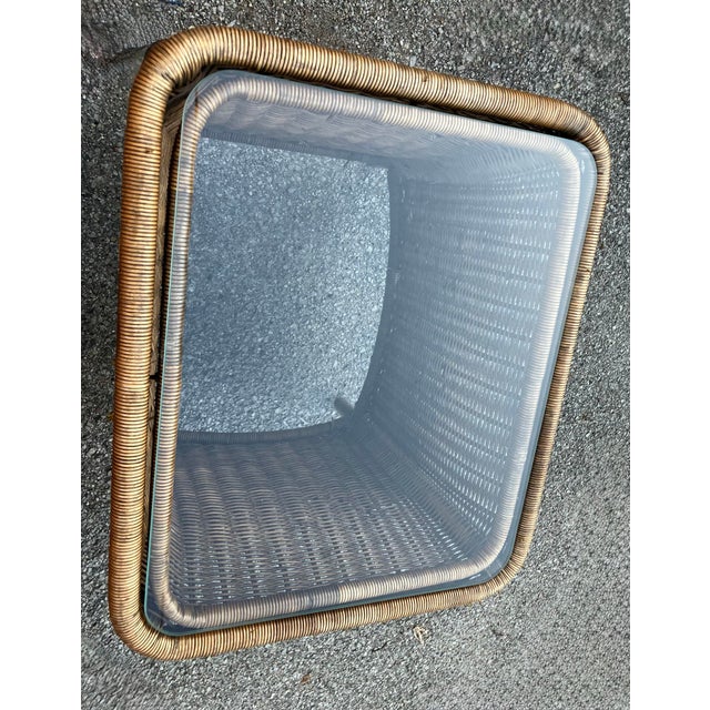Wood Vintage Braxton Culler Wicker Four Piece Patio Set For Sale - Image 7 of 11