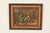 A beautiful reproduction oil painting on canvas of peasants playing cards in carved wood frame Original painting is by...
