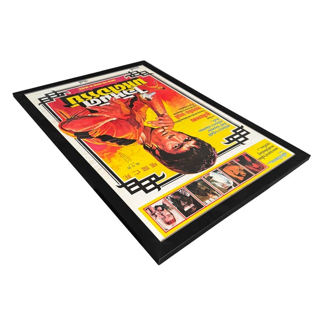 Mid-Century Modern Original 1978 Thai Bruce Lee "Enter the Game of Death" Framed Poster For Sale - Image 3 of 8