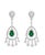 GIA Certified 6.5Ct Zambian Pear Emerald Diamond Hanging/Drop Earrings 18KW Gold For Sale In New York - Image 6 of 18