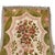 1960s Vintage Japanese Gobelin Rose Tapestry Table Runner Olive Green Pink Metallic Trim For Sale - Image 5 of 9