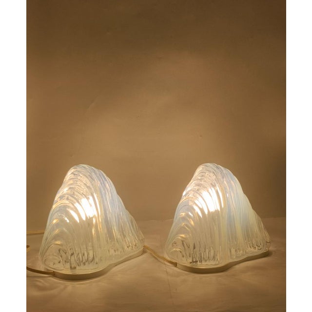 Mid-Century Modern LT301 Iceberg Table Lamps from Mazzega, Italy, 1970s, Set of 2 For Sale - Image 3 of 12